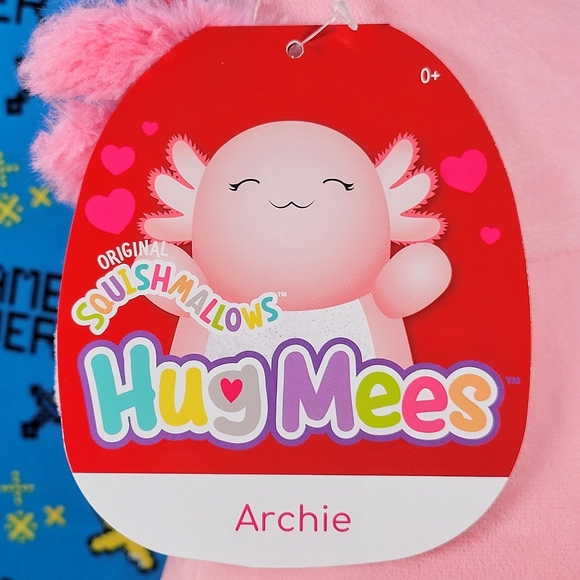 Squishmallow Archie the Axolotl 10" Hug Mees UltraSoft Stuffed Toy Plush NWT - Picture 5 of 6